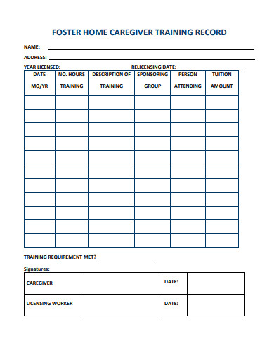 caregiver log example