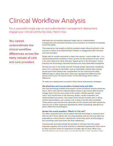 clinical workflow analysis