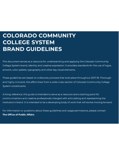 community college brand guidelines