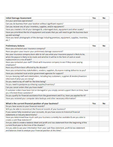 company business assessment checklist 