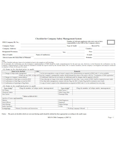 company registration information checklist