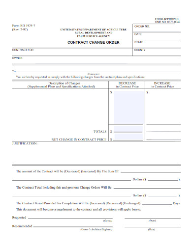 contract change order