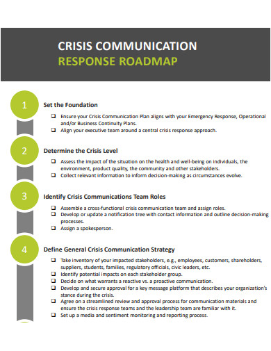 crisis communication response roadmap