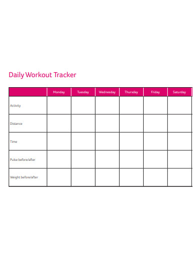 daily workout tracker