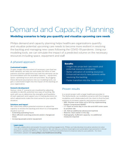 demand and capacity planning