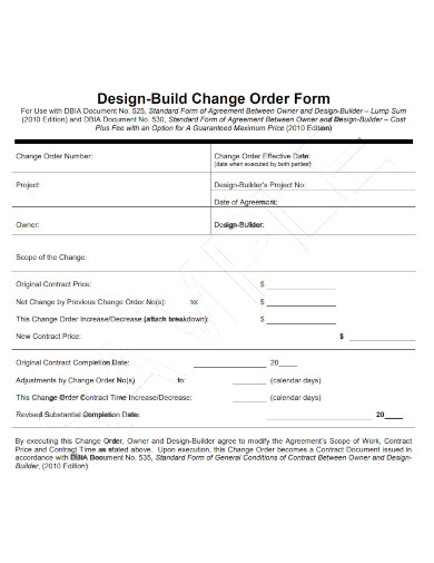 design build change order form2
