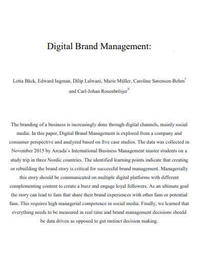 digital brand management
