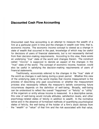 discounted cash flow accounting