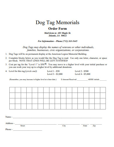 dog tag memorial