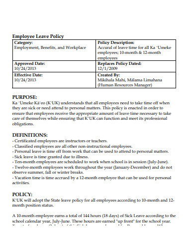 employee leave policy