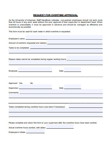 employee overtime request and approval form