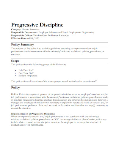 employee progressive discipline write up form