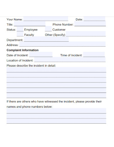 employee write up forms