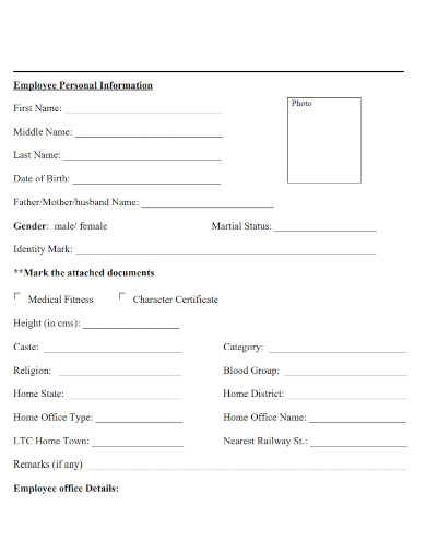 employee write up information form