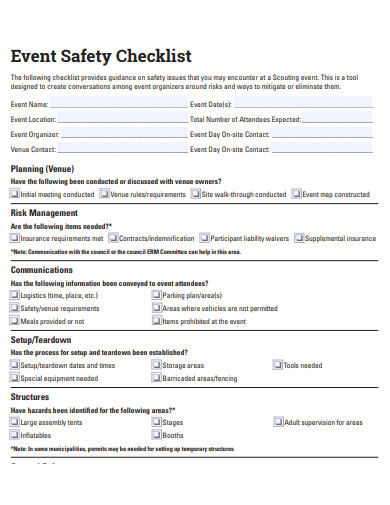 FREE 10+ Event Checklist Samples in PDF | MS Word | Pages | Google Docs
