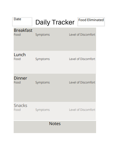 food elimination tracker