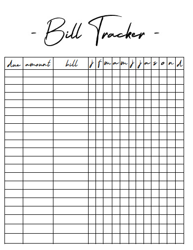 formal bill tracker