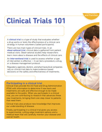 formal clinical trial