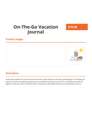 formal vacation journal