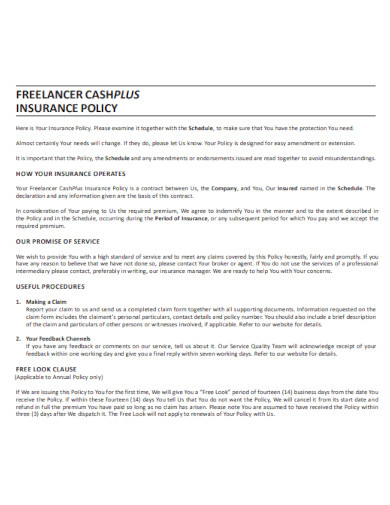 freelancer insurance policy