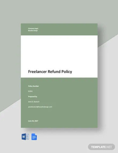 freelancer refund policy template
