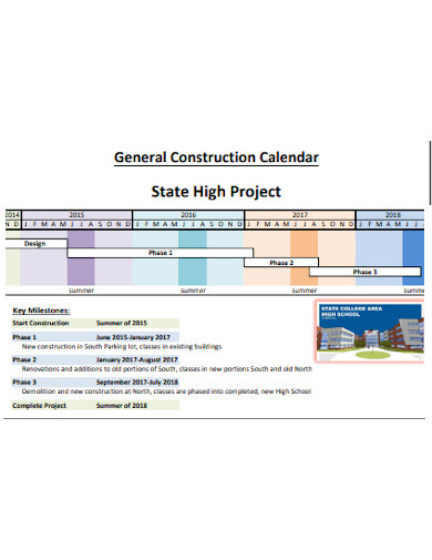 general construction calendar