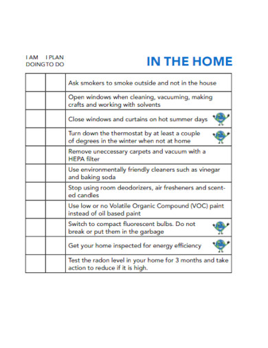 home environment checklist