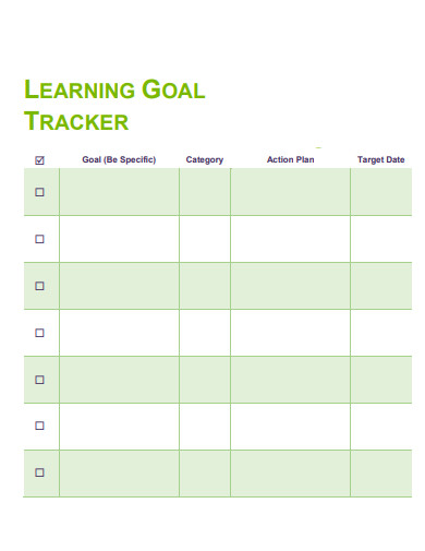 learning goal tracker