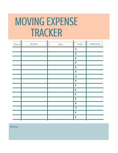 moving expense tracker
