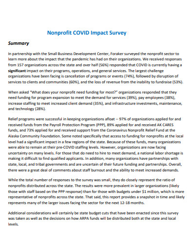 nonprofit covid impact survey