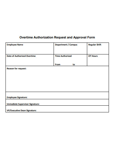 overtime authorization request and approval form