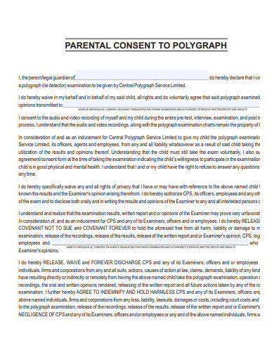 parental consent to polygraph examination