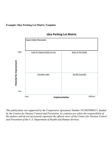 parking lot matrix