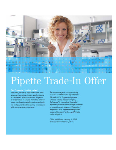 pipette trade in offer