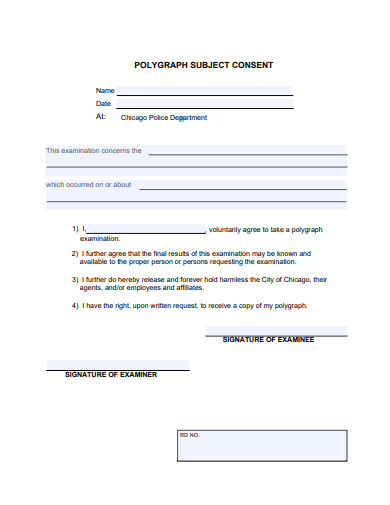 polygraph subject consent