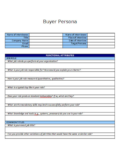 printable buyer persona