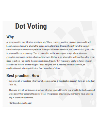 printable dot voting