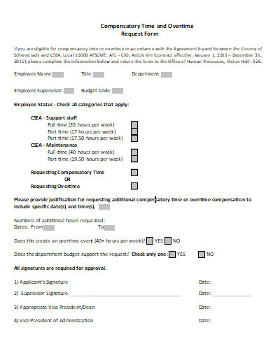 printable overtime request and approval form
