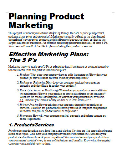 printable product marketing