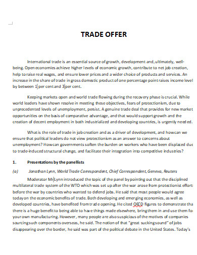 printable trade offer