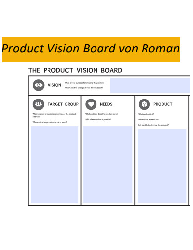professional product vision board