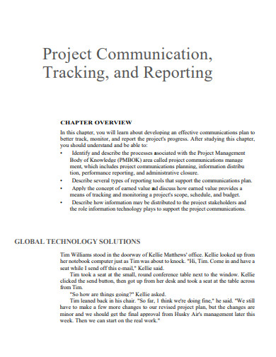 project communication tracking and reporting