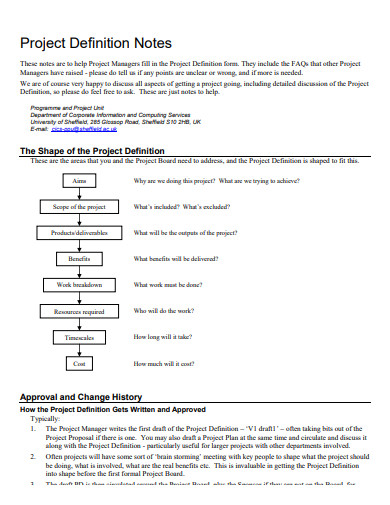 FREE 10 Project Definition Samples In PDF MS Word