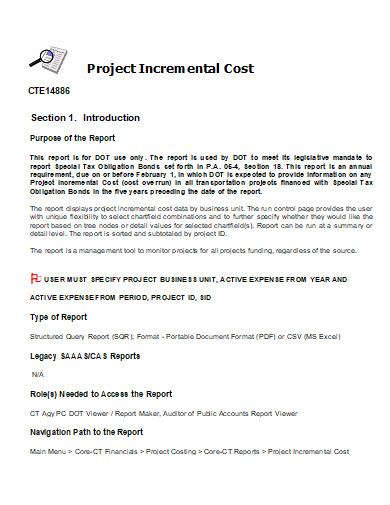 project incremental cost
