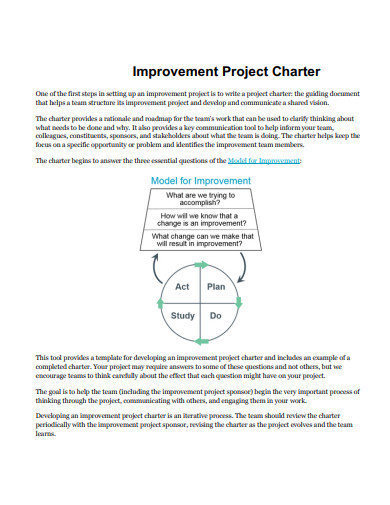 quality improvement project charter