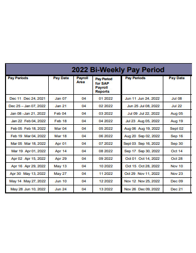sample biweekly payroll