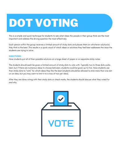 sample dot voting