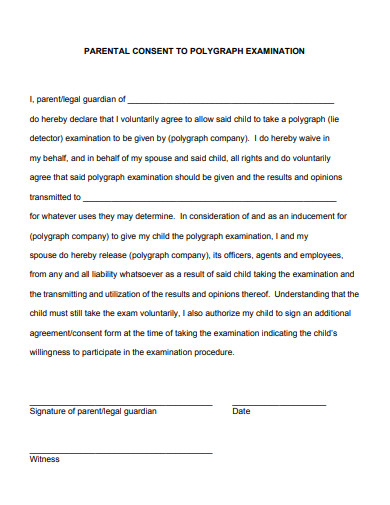 sample parental consent to polygraph examination