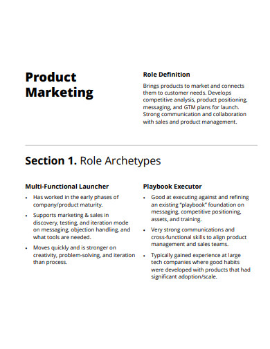 sample product marketing