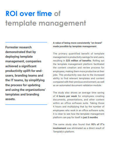 sample roi management template